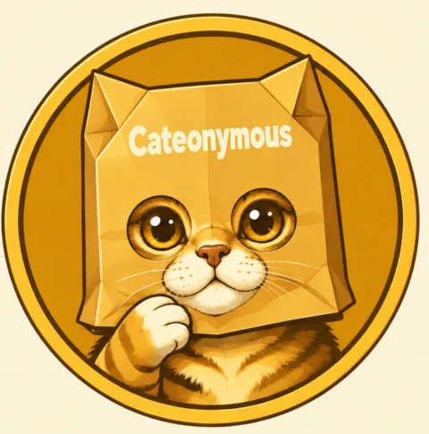 Cateonymous golden masked cat emblem